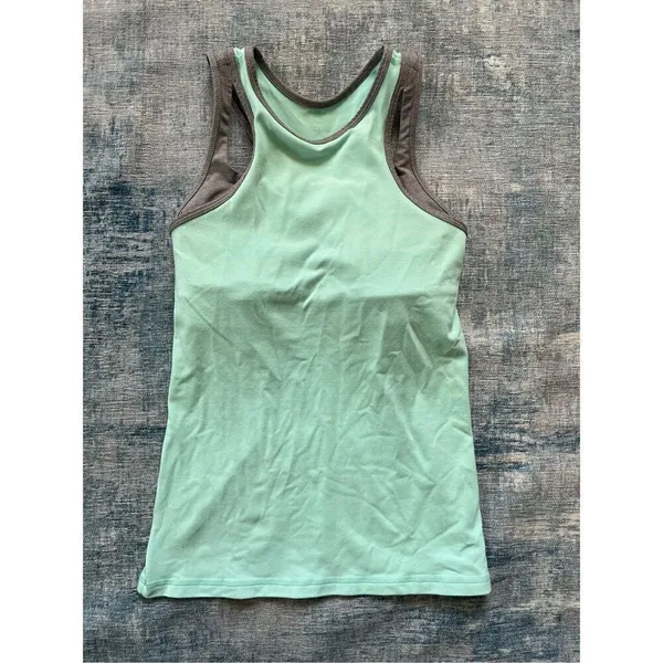 Lululemon Inspiration Tank Toothpaste Mint Green / Heathered Slate Gray 4 - Image 5