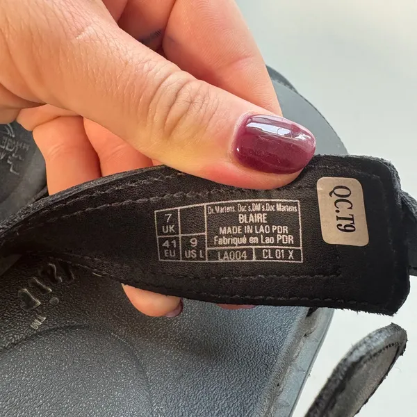 Dr. Martens Blaire Voss Sandals Women 9 Black Leather Platform Chunky Strappy - Image 9