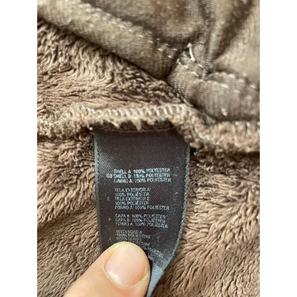 The North Face Osito Hooded Fleece Jacket Womens Small Brown Plush Full Zip - Image 10