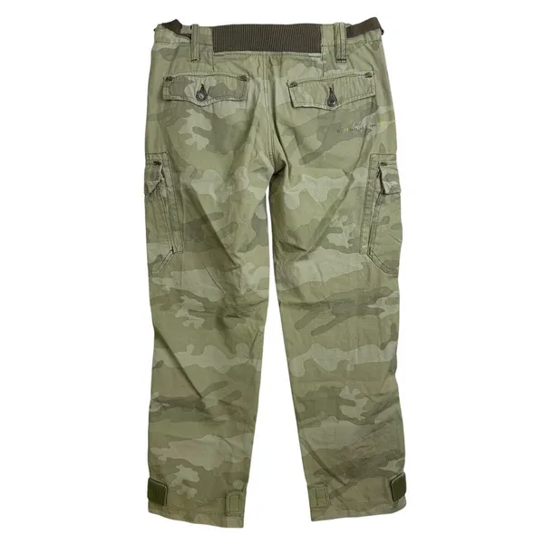 G Star Raw Danbury Field Cargo Pants Womens 26 Green Camo Utility Embroider Army - Image 2