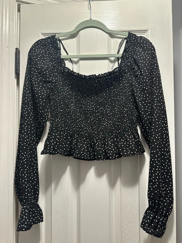 Forever 21 Black and white polka dot top - Image 3