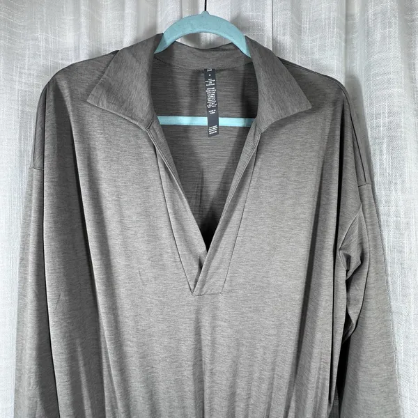 Vuori Lux Intentions Jumpsuit Smoke Heather Grey Womens Medium Travel Comfy - Image 7