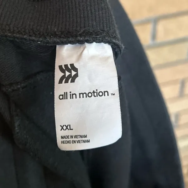 All in Motion Black Drawstring Waisted Slim Leg Sweatpants Women’s Size XXL - Image 4