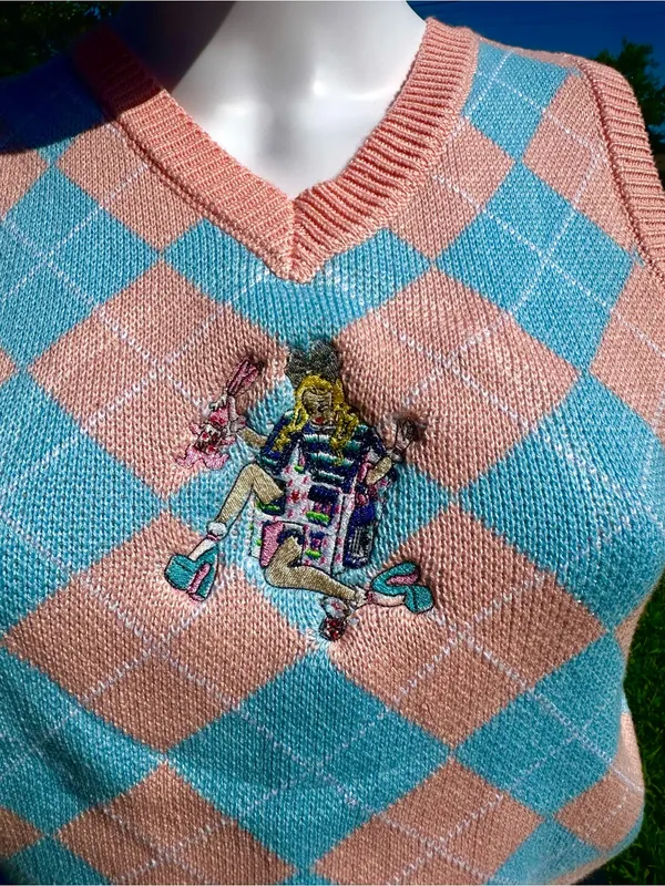 Alice and wonderland embroidered vest - Image 2