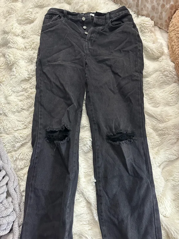 american eagle black dad jeans - Image 2