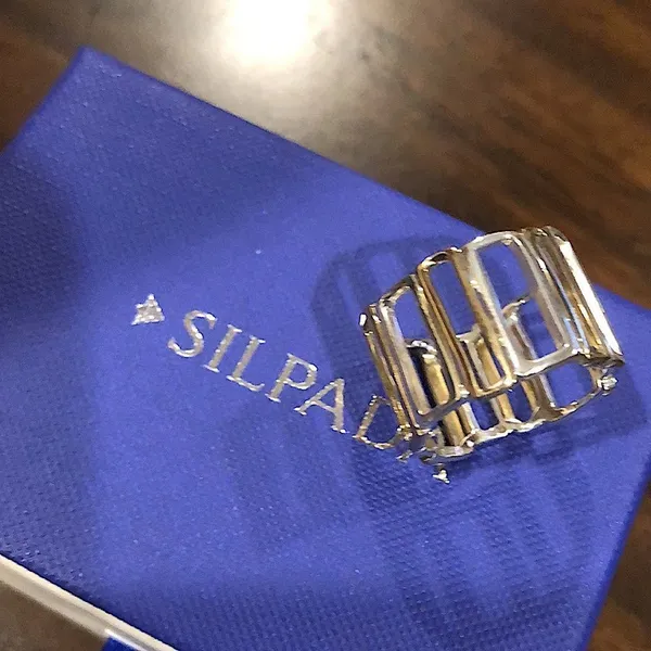 SILPADA Sterling Silver and Gold Tone Framework Two Tone Ring Sz 6 - Image 12