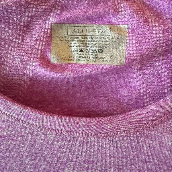 Athleta Vibrant Purple Long Sleeve Athletic Tee - Image 3
