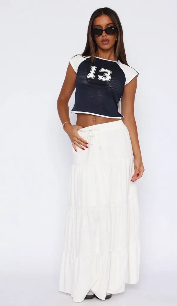 White Fox Boutique white maxi skirt 100% cotton- never worn - Image 2