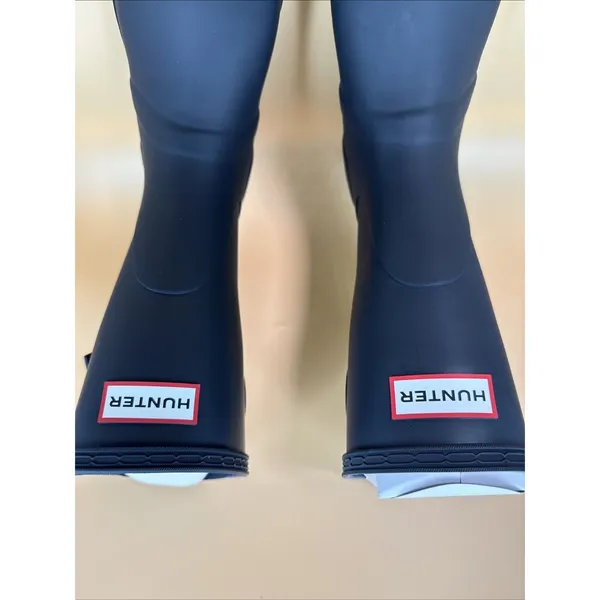 New Hunter Women's Navy Blue Original Short Back Adjustable Rain Boots Size 6 - Image 4