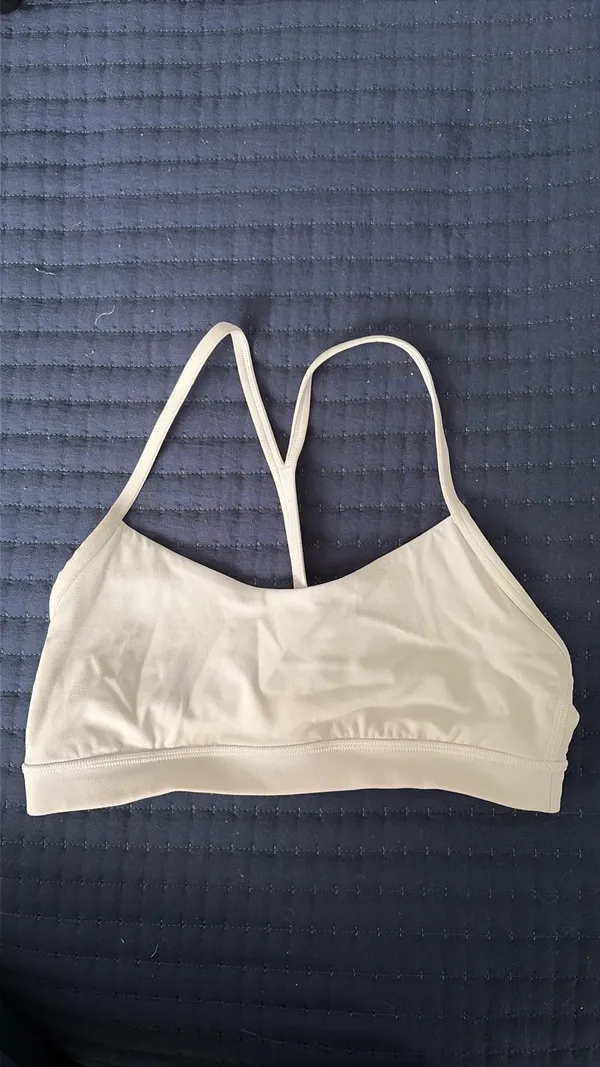 White Lululemon Flow Y Sports Bra - Image 2