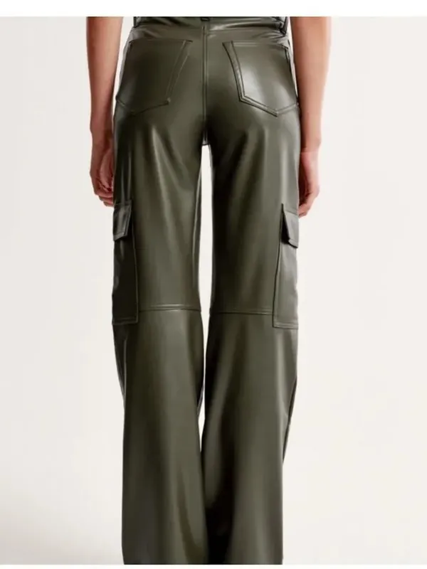 Abercrombie Vegan Leather 90s Relaxed Cargo Pants - Image 4