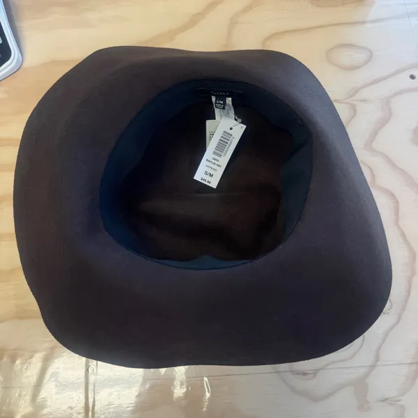NWT Aritzia Talula Baylis Hat Espresso‎ Brown Wool Floppy Wide Brim Packable S/M - Image 5