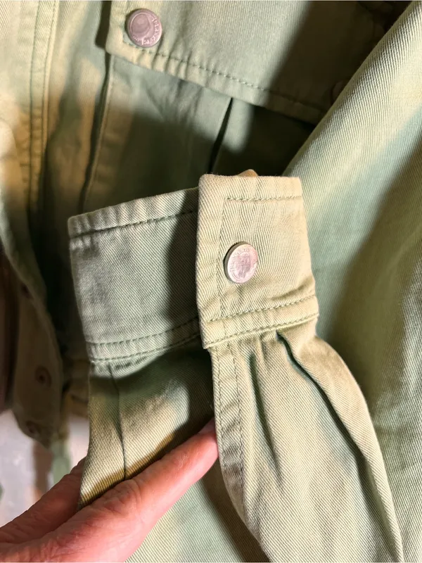 Blank NYC Sage Green Utility Jacket with Drawstring - Image 9