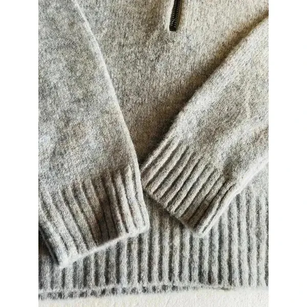 Madewell Women's York Half-Zip Pullover Sweater size S Neutral - Image 8
