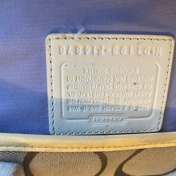 COACH Signature Daisy Vintage Tote Bag Tan And Brown‎ 8X4X12 SEE DESCRIPTION - Image 11