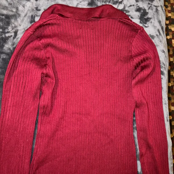 Princess Polly Penelope Long Sleeve Mini Dress in Burgundy Size M/L New with tag - Image 10