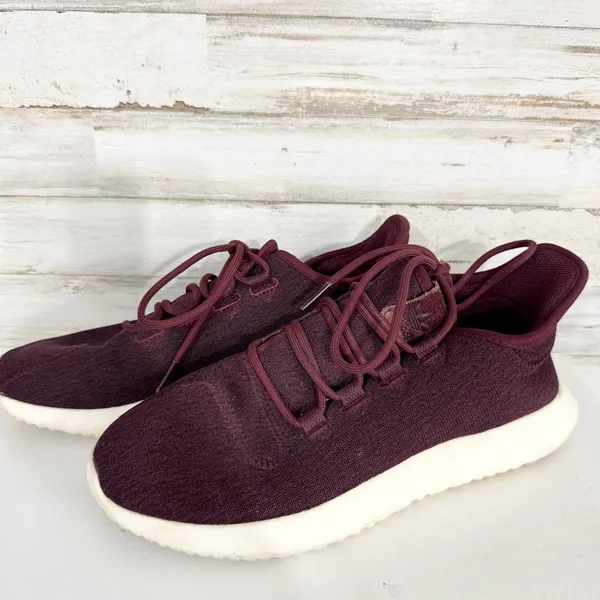 Adidas Women‎ Size 7 Tubular Shadow Maroon Running Sneakers Athletic Casual - Image 4