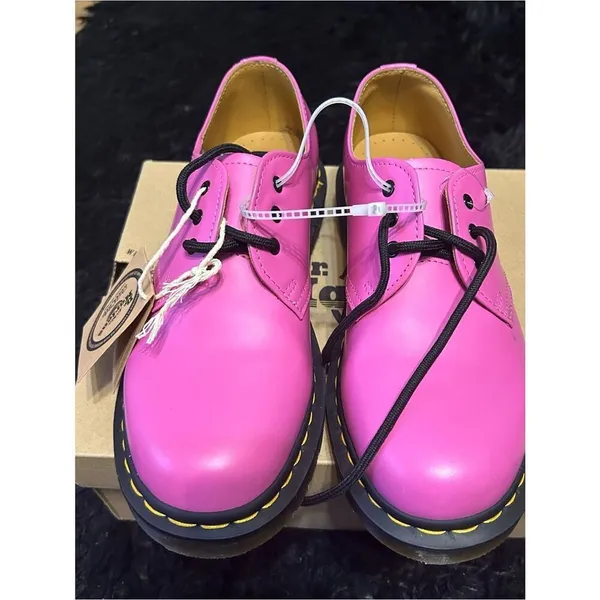 DR MARTENS 1461 pink leather lace up oxfords shoes women’s 7 new - Image 8