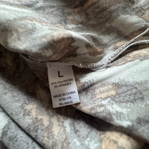 Nicole Miller New York‎ Animal Print Pajama Set Large Top Small Pants Gray Brown - Image 4