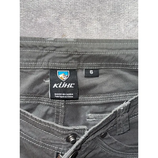 Kuhl Women's Free Range Hiking‎ Cargo Shorts Mid Rise Charcoal Sz 6 - Image 3