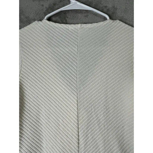 Joah Brown Ivory Ribbed Long Sleeve Mini Bodycon Dress Minimalist Clean Girl M/L - Image 4