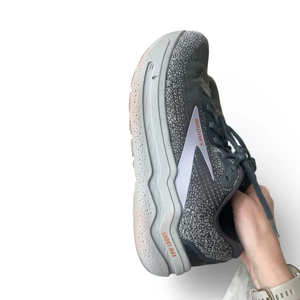 Brooks Ghost Max 2 Women’s Running Shoes Gray White Cushioned Sneakers Size 10 B - Image 4