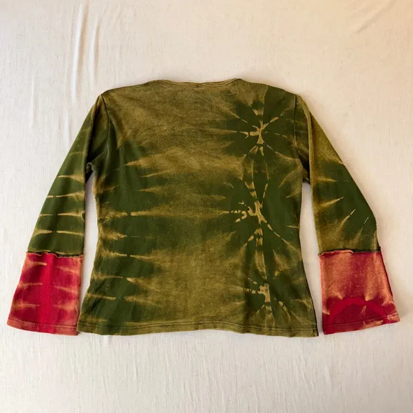 Boho Patchwork Embroidered Tie Dye Top Women's Small Multiple - Image 5