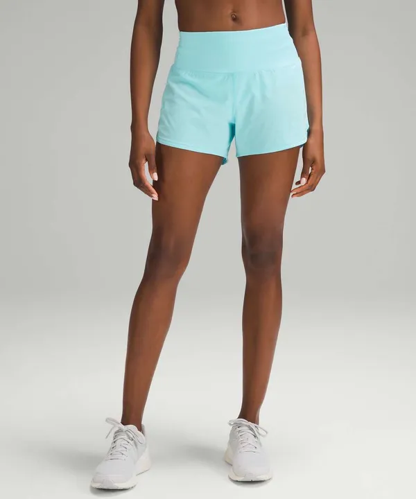 Lululemon Speed Up High-Rise Lined Short 4" Cyan Blue - Image 4