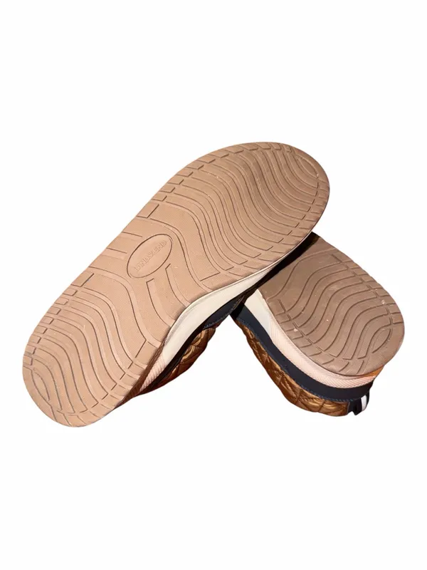 Lands' End Quilted Tan and Black Zip-Front Women's Winter Rain Boots - Image 5