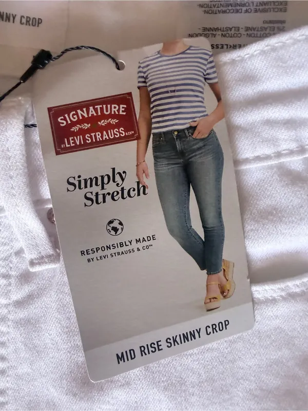 Signature by Levi Strauss White Skinny Jeans - Image 4