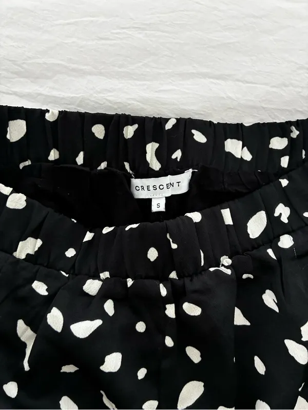 Crescent Black Pants with White Spot Print - Image 2