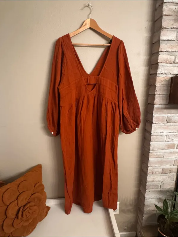 MADEWELL‎ Lightspun V Neck Midi Dress - Image 5