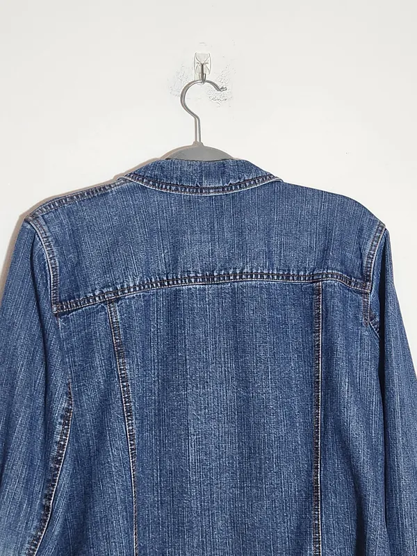Jamaica Bay Medium Wash Denim Jacket Size 1X - Image 5