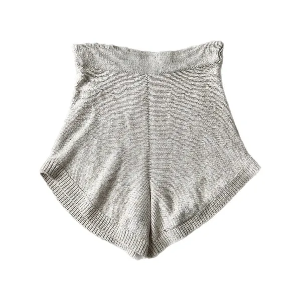 Free People Beach Oatmeal Beige Cotton Knit Dolphin Hem Shorts Size XS - Image 2