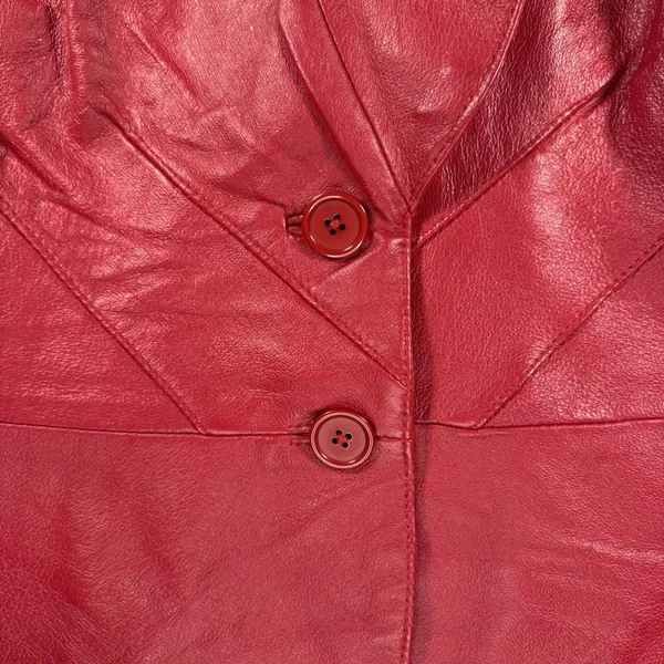 Vintage Yvonne de Marie Size Small Red Leather Jacket Moto Biker 80s - Image 6