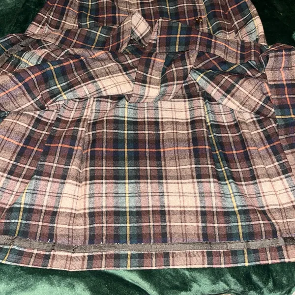 Vintage Classic Of Boston Women’s Brown Plaid Kilt Wrap Midi Skirt Sz 11 - Image 6