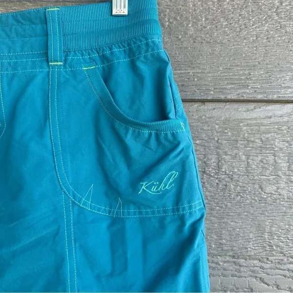 Kuhl Durango Green Skirt Women’s‎ Sz 4 Side Ruching Outdoor Hiking Nylon Spandex - Image 7