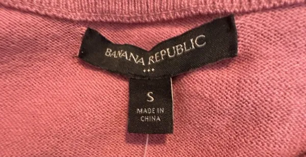 Banana Republic Cardigan Size S Pink Button Front Knit - Image 3