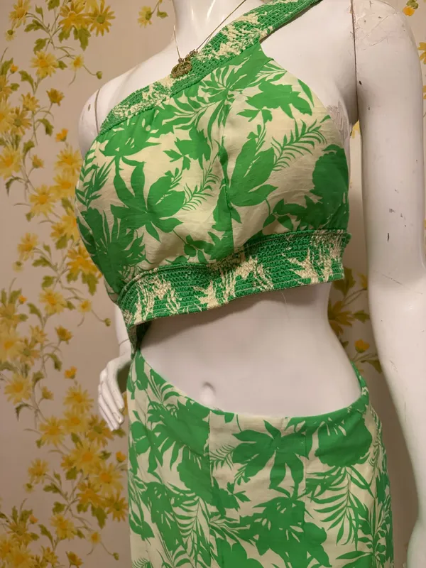 One sleeve backless jumpsuit size L Green Size L - Image 8
