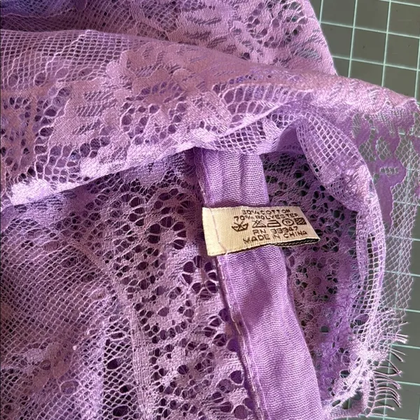 Lavender Lace Poncho Top Purple - Image 6