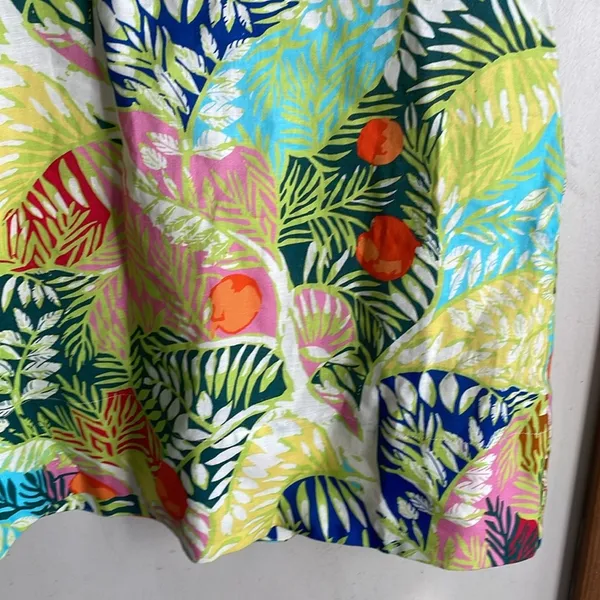 STAUD Sandra Linen Mini Dress Capri Tree - Image 9