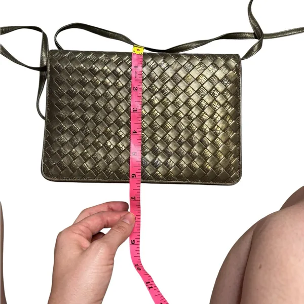 🌟 Jay Herbert Metallic Woven Leather Crossbody Bag 💫‎ - Image 5