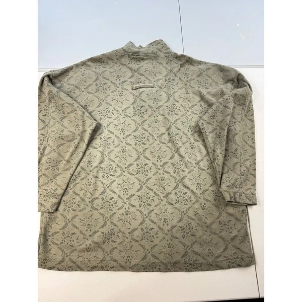 OBR Mock Neck Long‎ Sleeve Floral Button Up Top Small Vintage - Image 3