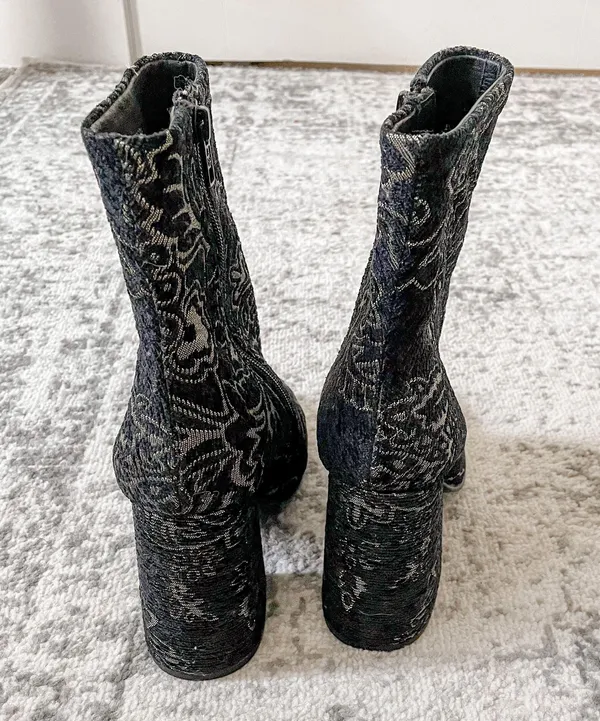 Ash NEW Fedora Embroidered Heel Boots - Image 9