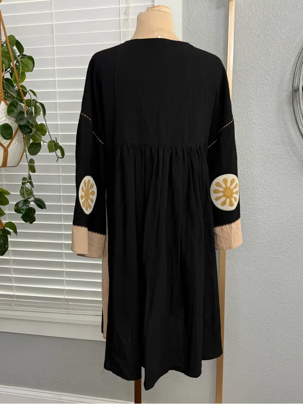 Easel Embroidered Detail Woven Dress Size Medium - Image 6