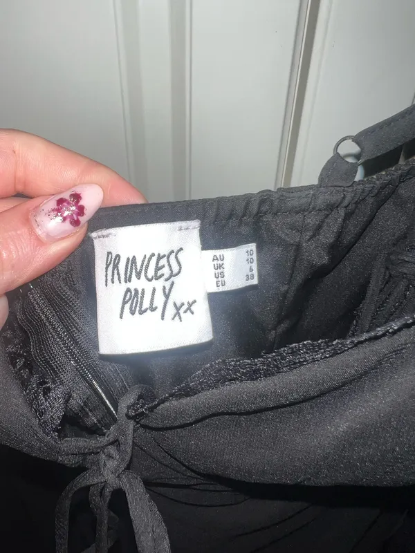 Princess Polly Lace Sleeve Black Mini Dress - Image 3