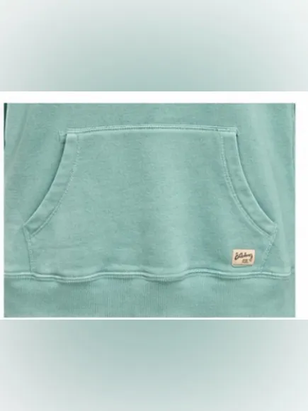 Billabong Mint Aqua Pullover Hoodie Size Large Cotton Blend Kangaroo Pocket - Image 7