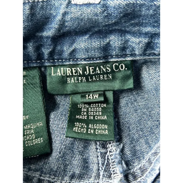 Ralph Lauren Jeans Co straight leg medium wash pants size 14W classic - Image 4