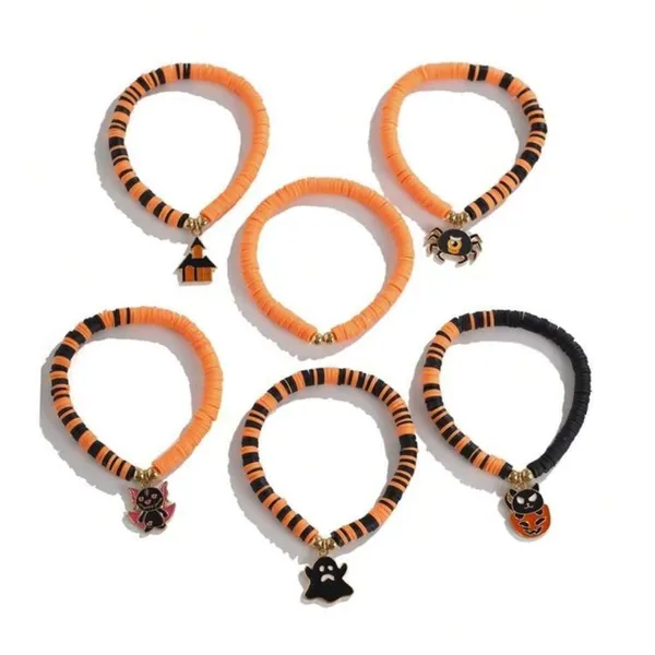 🎃🎃🎃BOGOHO 🎃🎃🎃Halloween Charm Bracelet Set - Orange and Black - Image 3