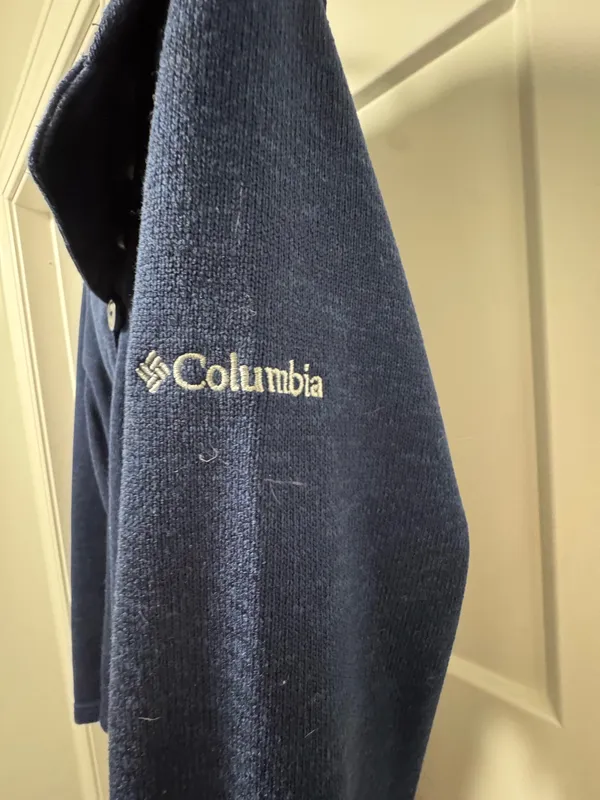 Columbia Navy Blue Hooded Pullover Sweatshirt - Image 4